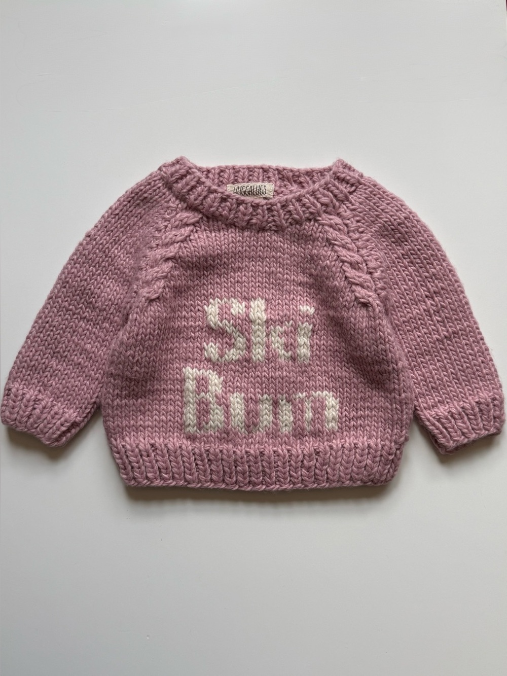 Huggalugs Girls Ski Bum Rosy Crew Neck Sweater - Size 2-3T